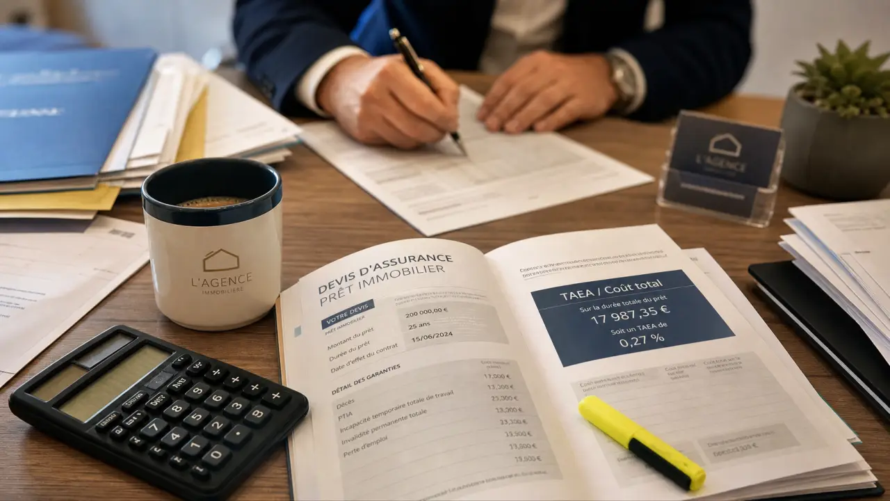 Taux assurance pret immobilier : devis avec coût total et garanties