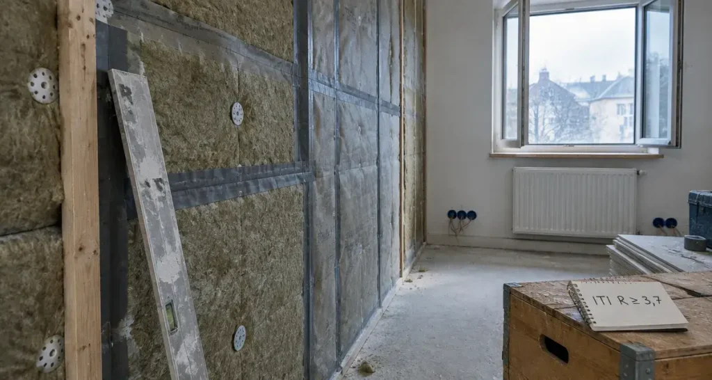 L’isolation thermique par l’intérieur améliore le confort, mais réduit la surface de 5 à 7 %