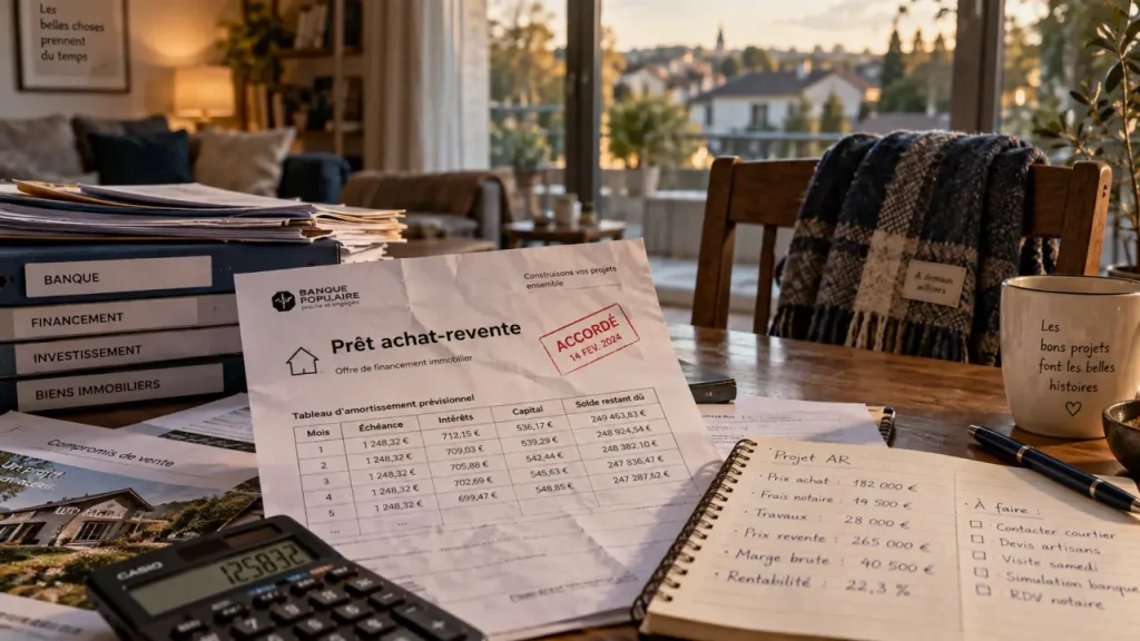 Prêt achat-revente : une mensualité unique avant la vente, un risque à chiffrer