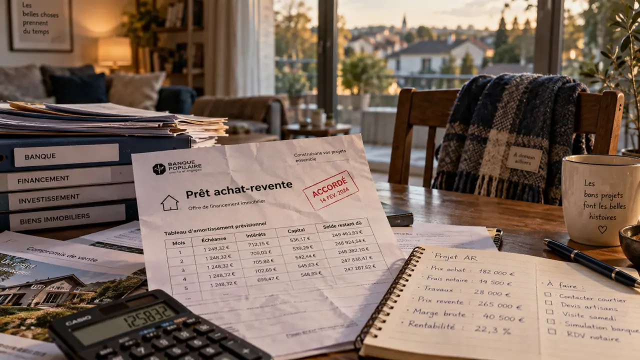 pret achat revente : mensualité unique avant vente