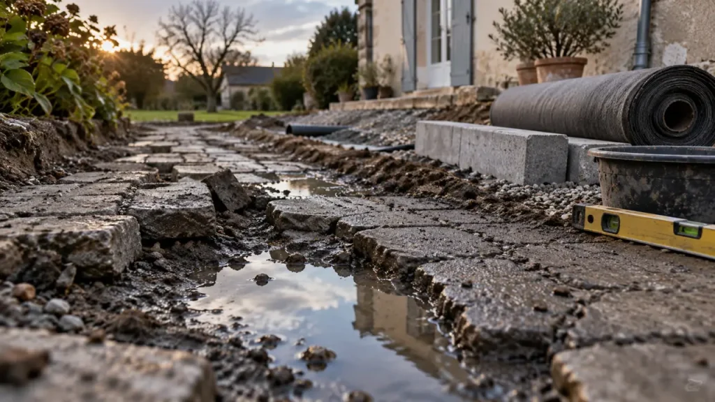 Rénovation d’une allée de maison : réparer, recouvrir ou refaire selon l’état du support