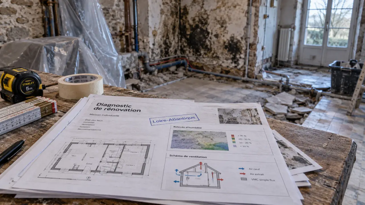Rénovation maison Loire Atlantique : diagnostic rénovation et plans avant travaux